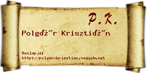 Polgár Krisztián névjegykártya
